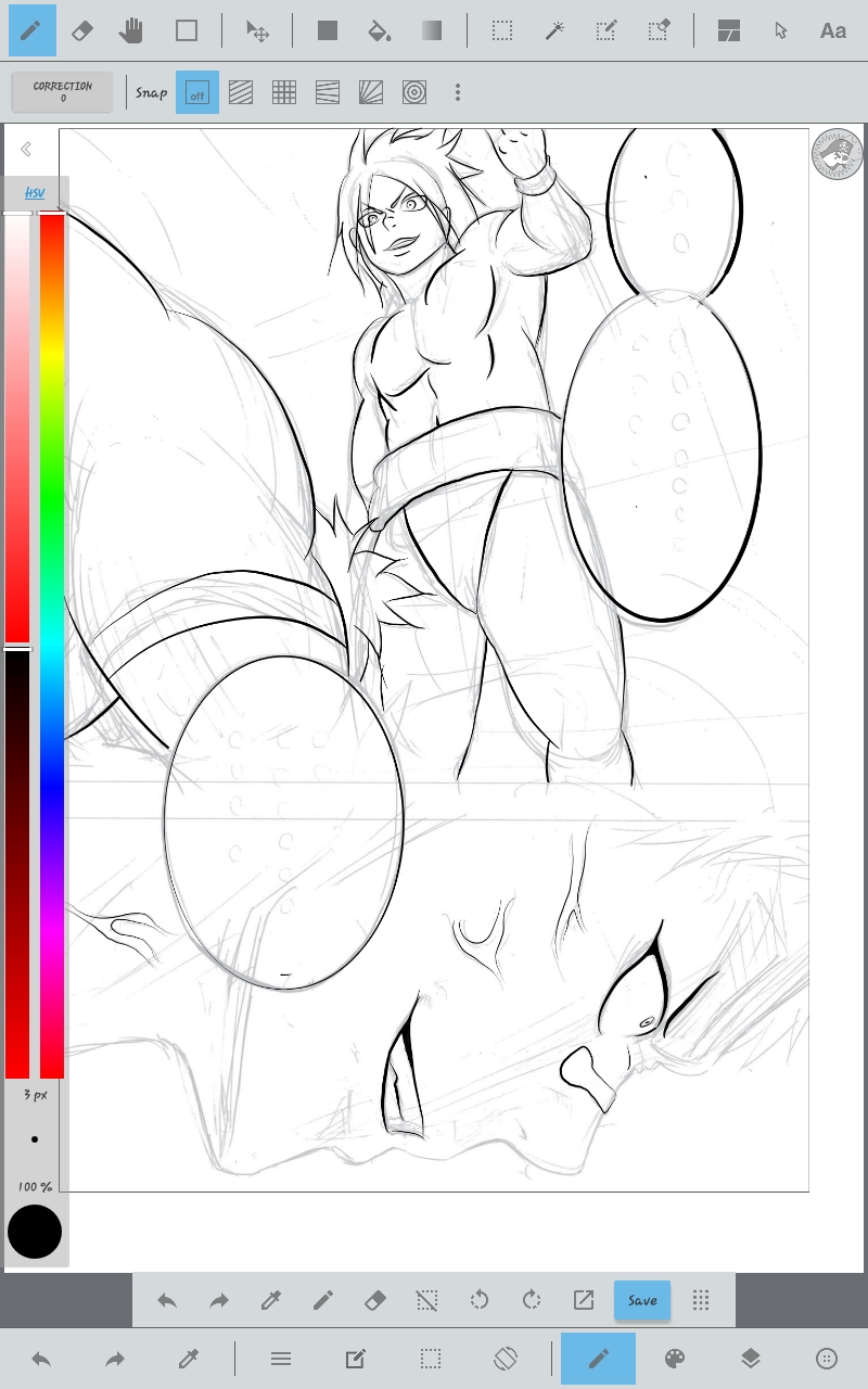 Jump Paint- Hinomaru Sumo Line Art Tutorial