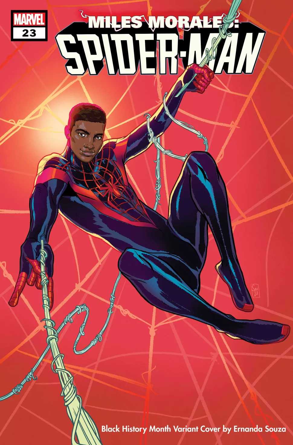 MILES MORALES: SPIDER-MAN #23 BLACK HISTORY MONTH VARIANT COVER by ERNANDA SOUZA