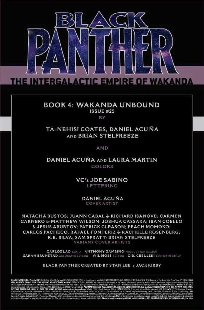 Black Panther Issue 25 Preview Page One