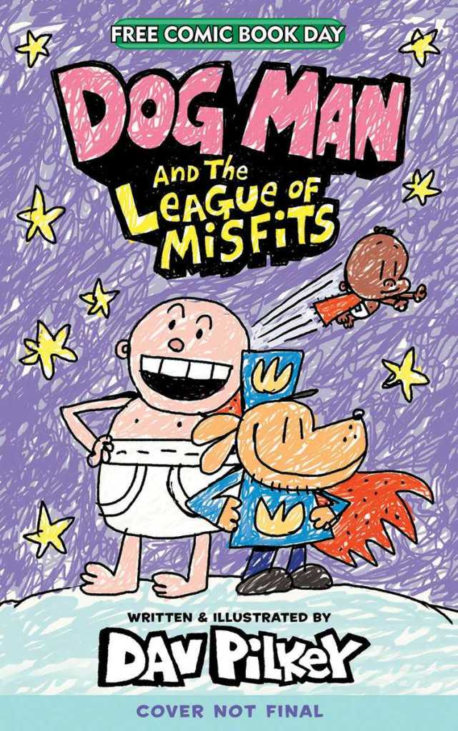 Graphix/ Scholastic | DOG MAN AND THE LEAGUE OF MISFITS FCBD 2023 Gold Cover
