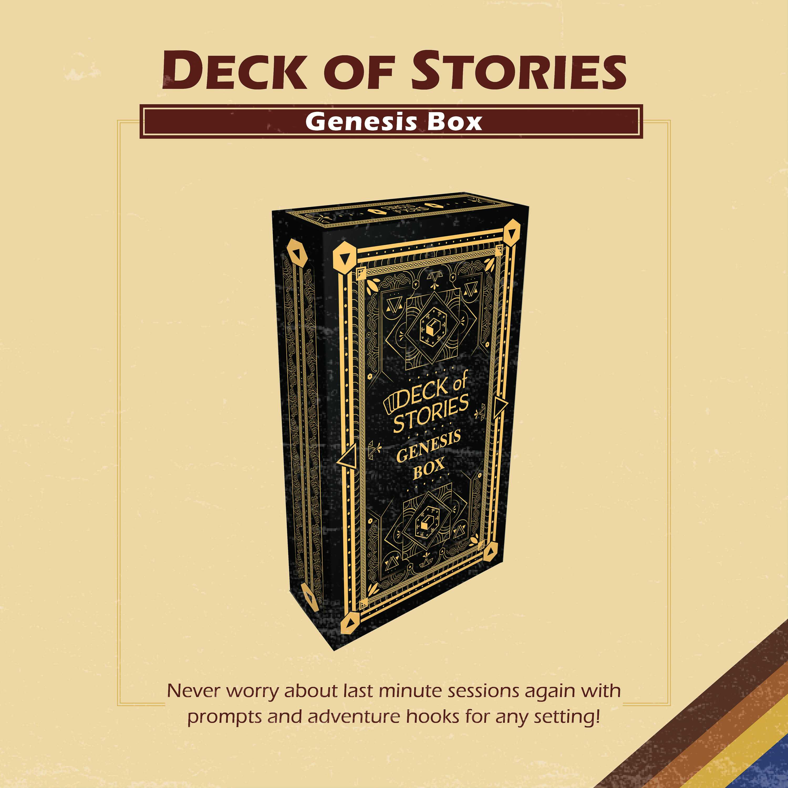 1985 Games: Deck of Stories Genesis Box- VHS Casette Box