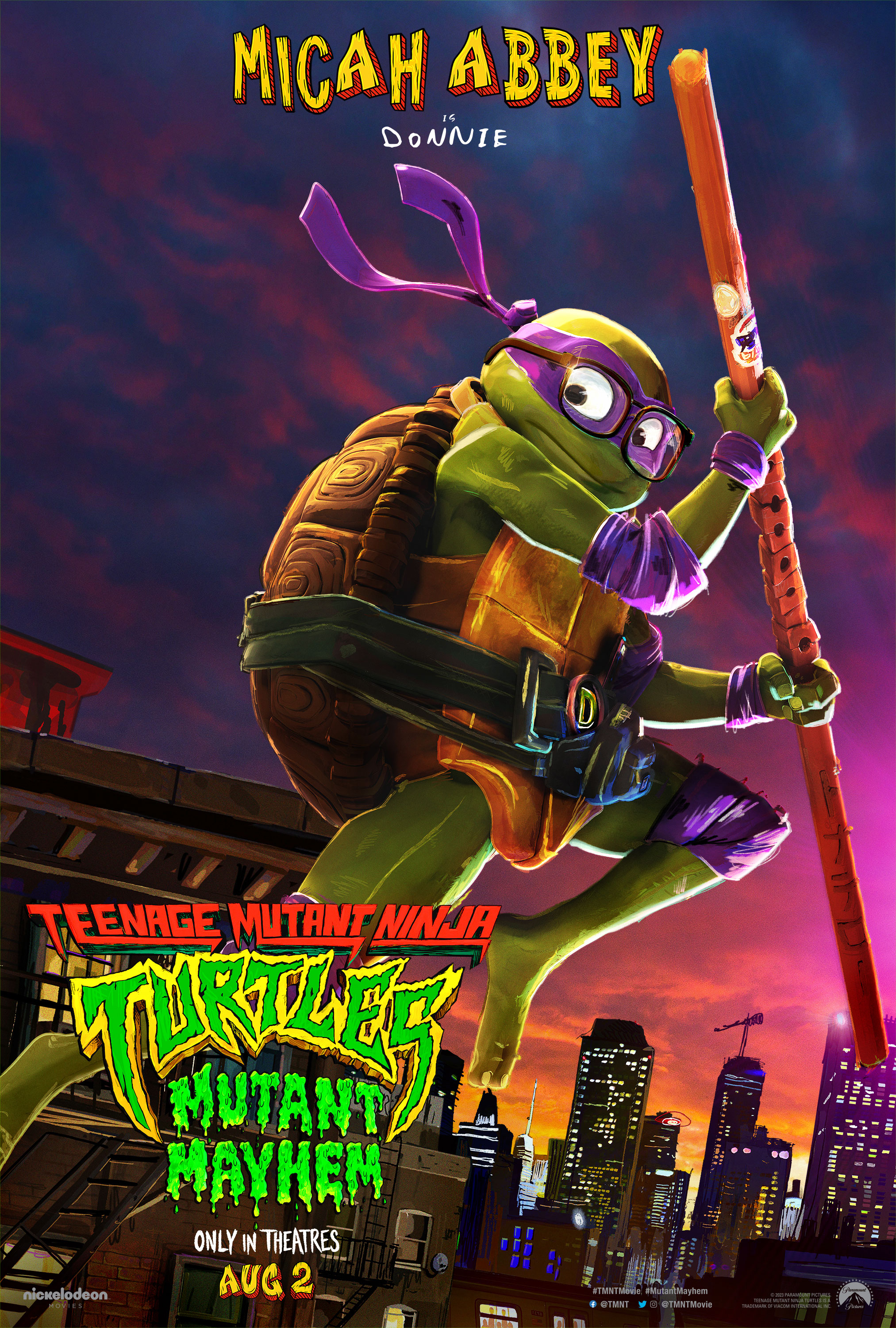 Teenage Mutant Ninja Turtles: Mutant Mayhem- Donnie Character Poster