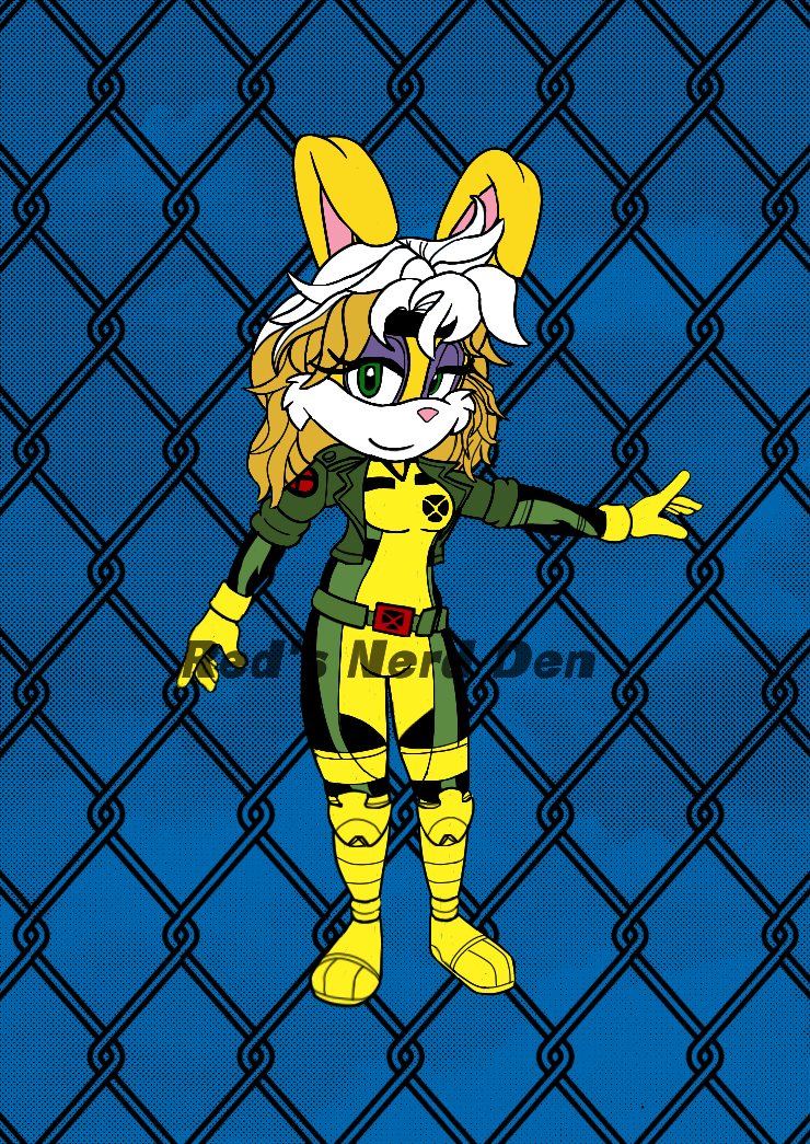 Zachofthetardis Commission- Bunnie Rabbot Cosplaying as Rogue