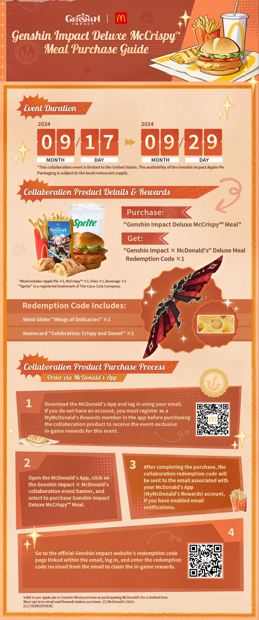 Genshin Impact x McDonald's Collaboration- Genshin Impact Deluxe McCrispy Meal Visual