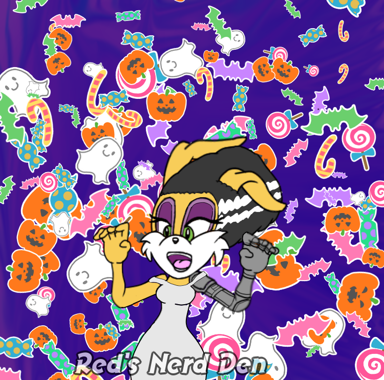 Halloween Commission: Bunnie Rabbot as the Bride of Frankenstein