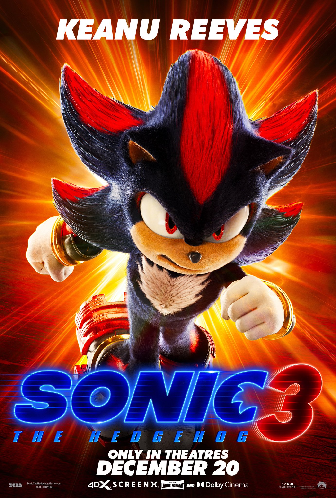 Sonic the Hedgehog 3 Character Poster #2: Shadow