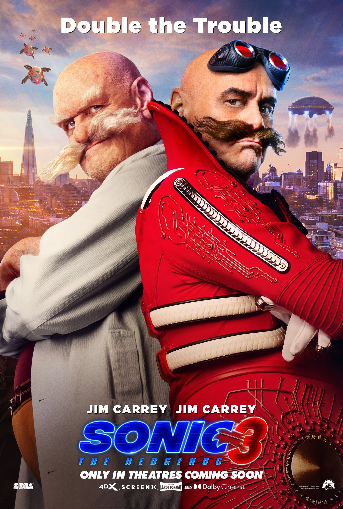 Sonic the Hedgehog 3 Character Poster (United Kingdom): Doctor Robotnik & Gerald Robotnik
