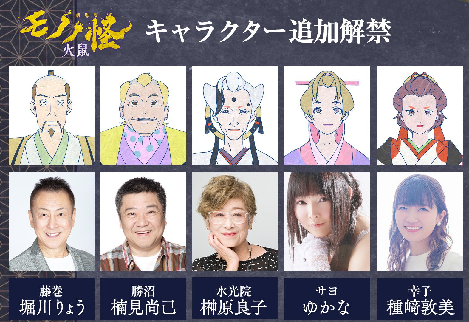 Mononoke the Movie Trilogy: Chapter 2: The Ashes of Rage- Cast List (February 2025)