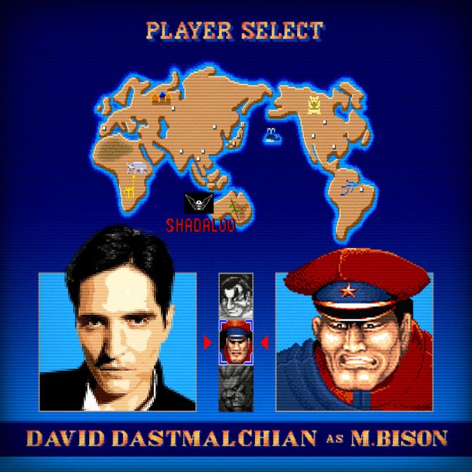 Street Fighter Cast 'Player Select' Screen- David Dastmalchian/ M. Bison