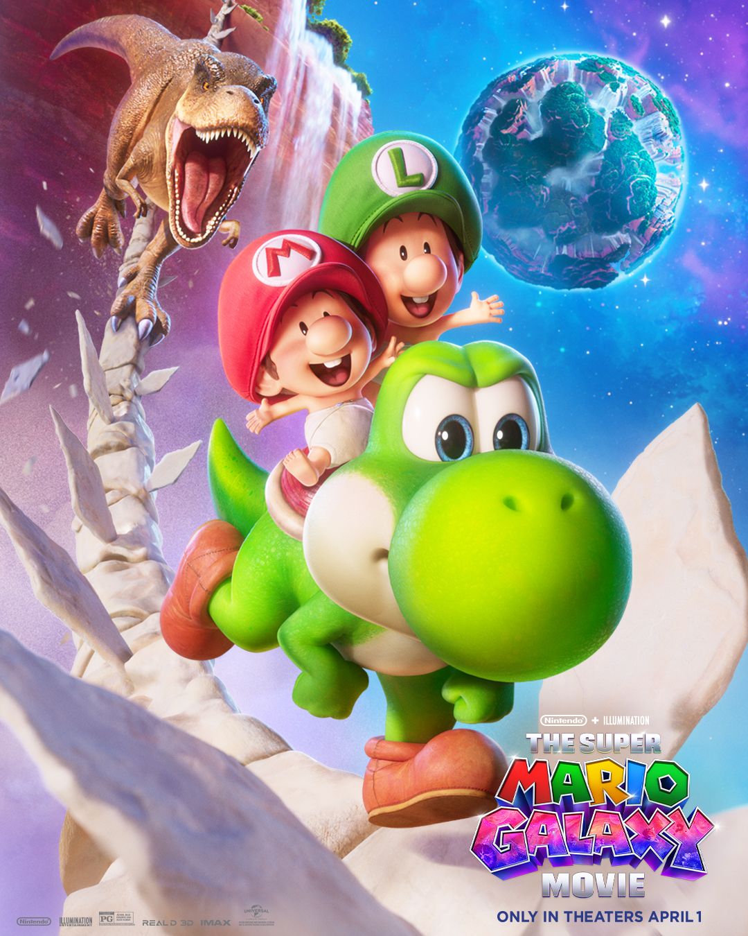 The Super Mario Galaxy Movie- Yoshi, Baby Mario and Luigi