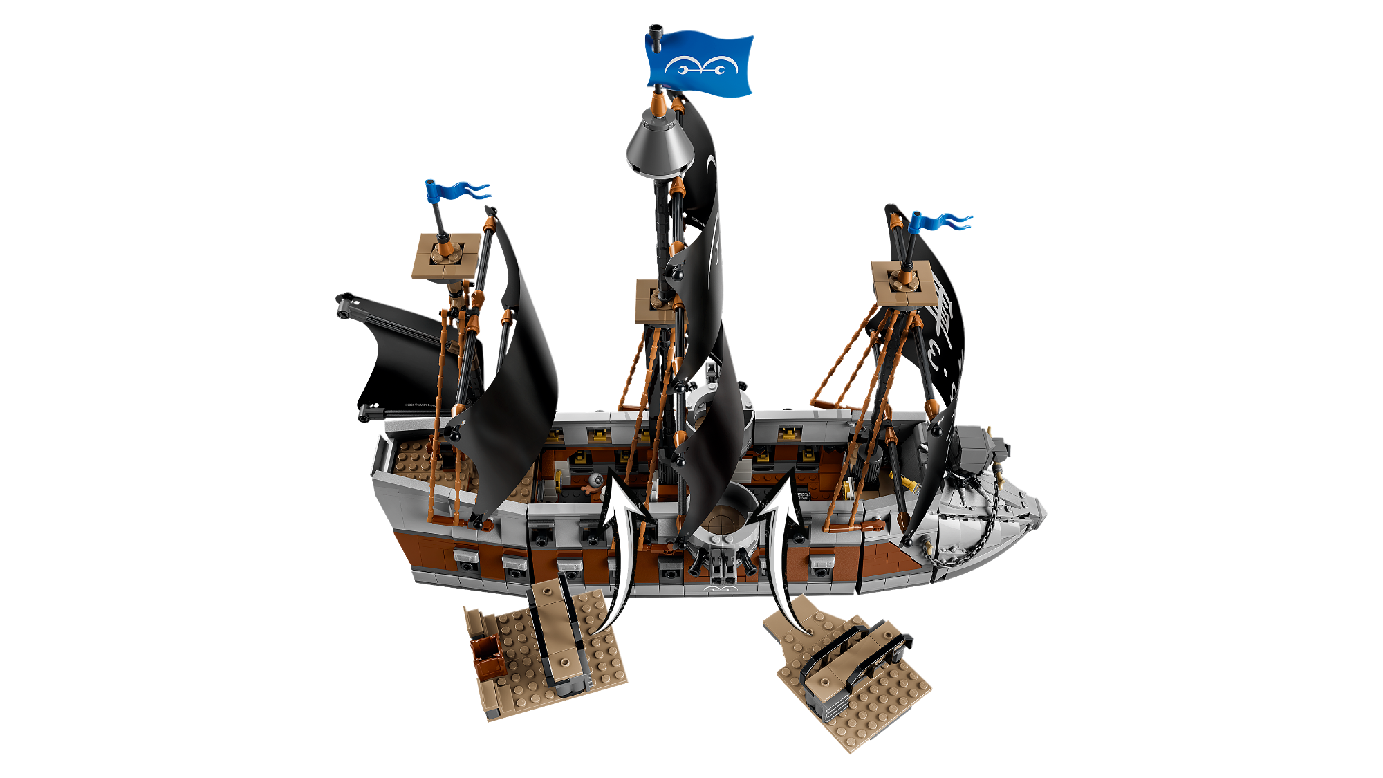 LEGO One Piece: Garp's Marine Battleship (Upperview)