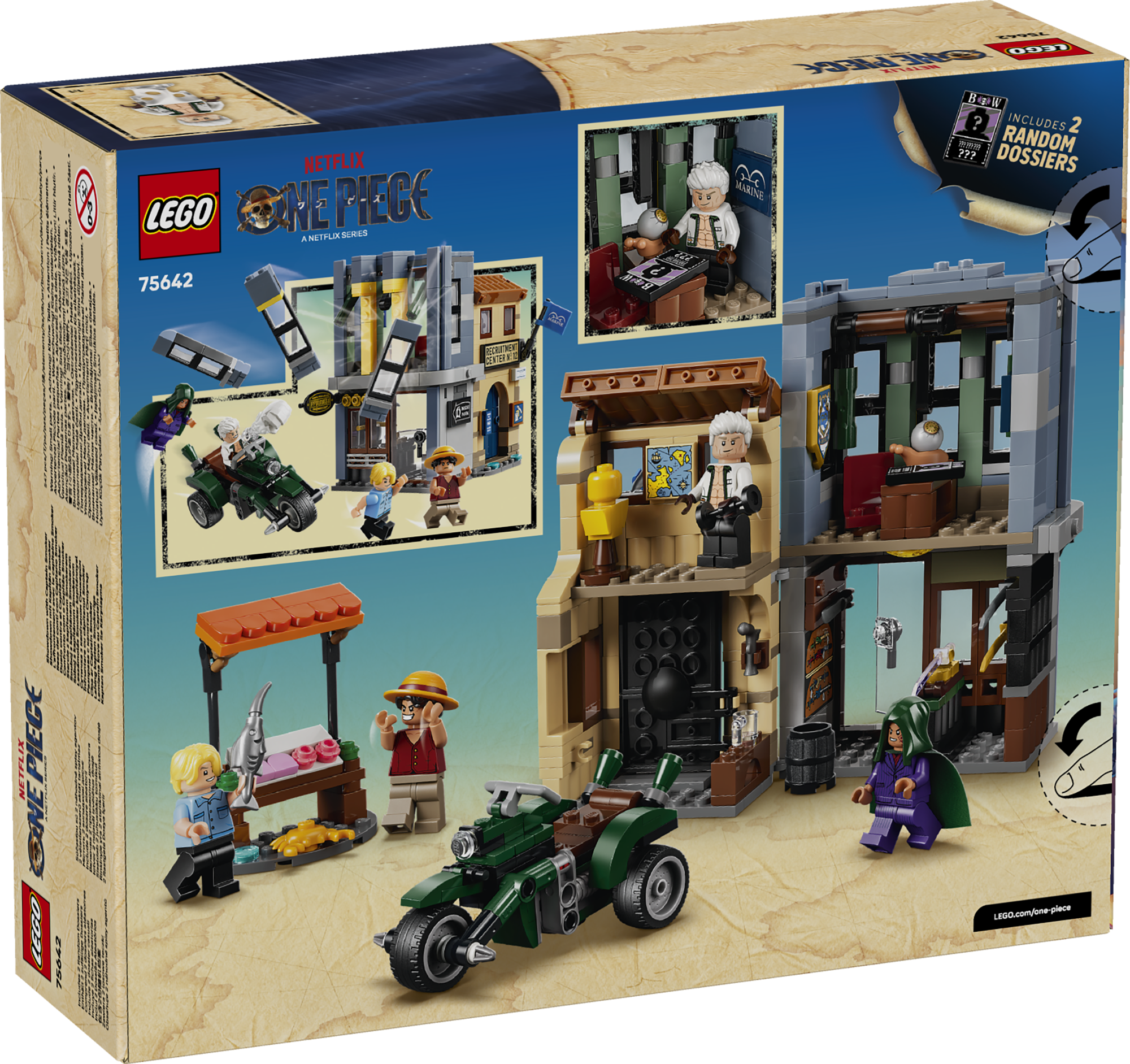 LEGO® ONE PIECE Showdown with Captain Smoker Box Art (Back)