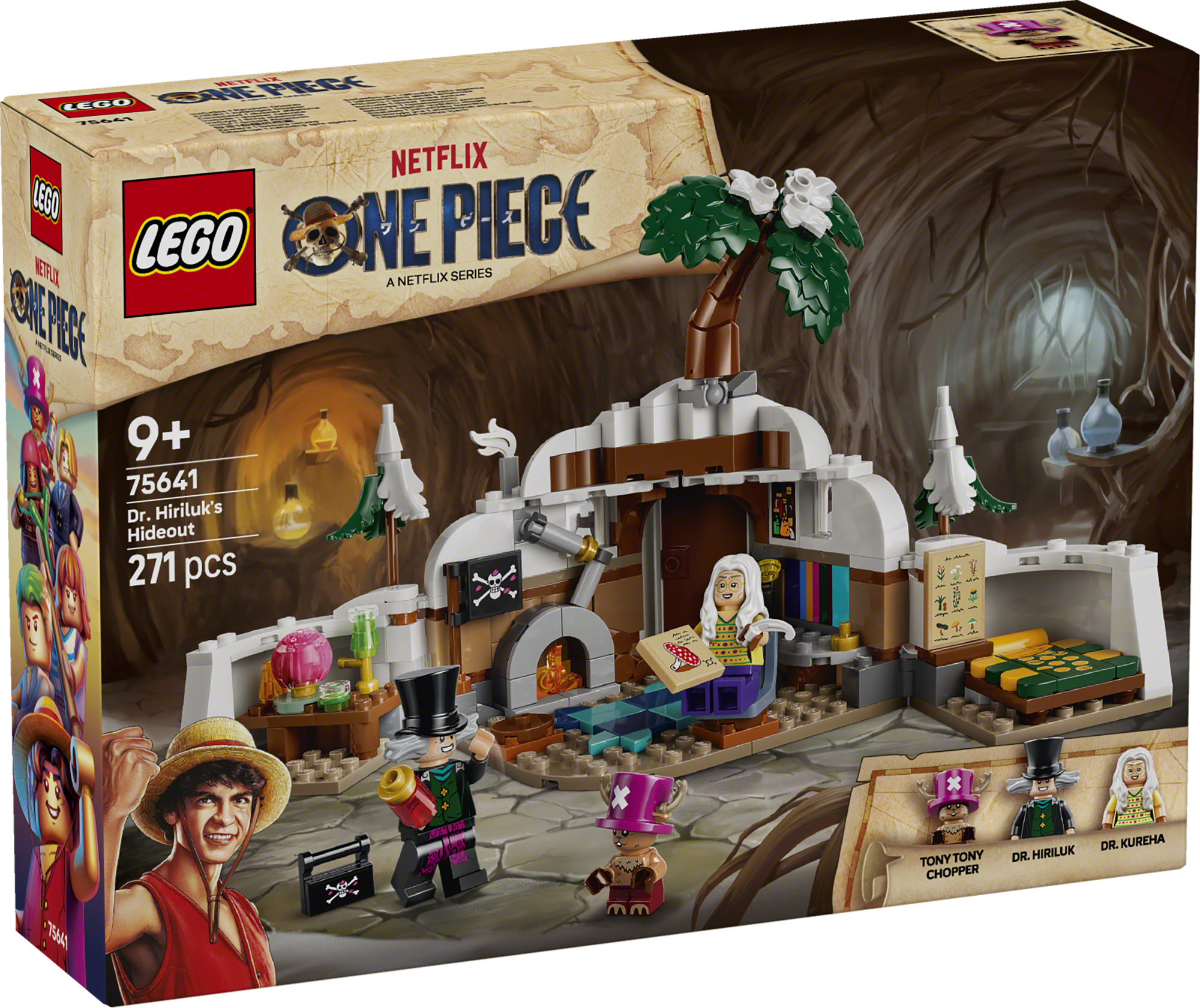 LEGO® ONE PIECE Dr. Hiriluk’s Hideout (Front Box View)