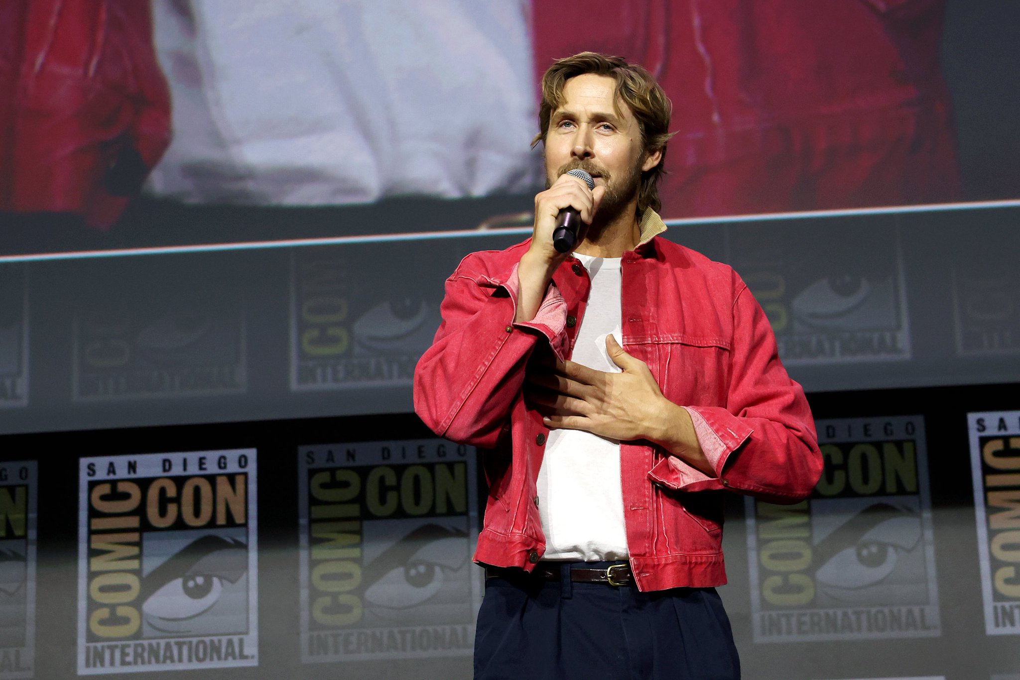 Ryan Gosling at Marvel Studios' Hall H panel during San Diego Comic-Con 2026 (© Marvel Studios)