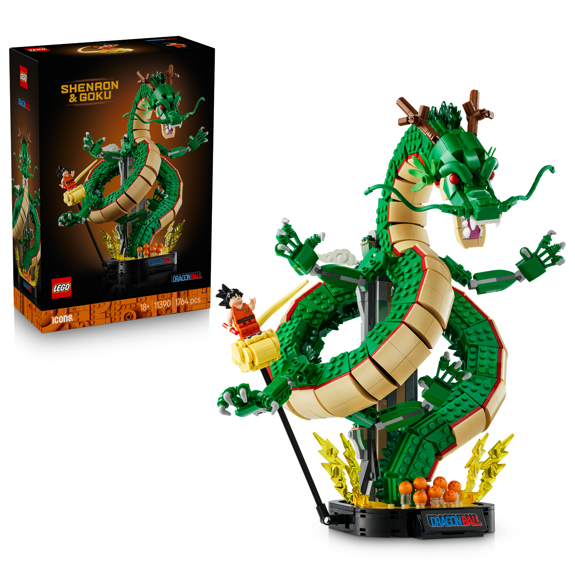 LEGO Icons Dragon Ball Shenron & Goku (11390) building set Display