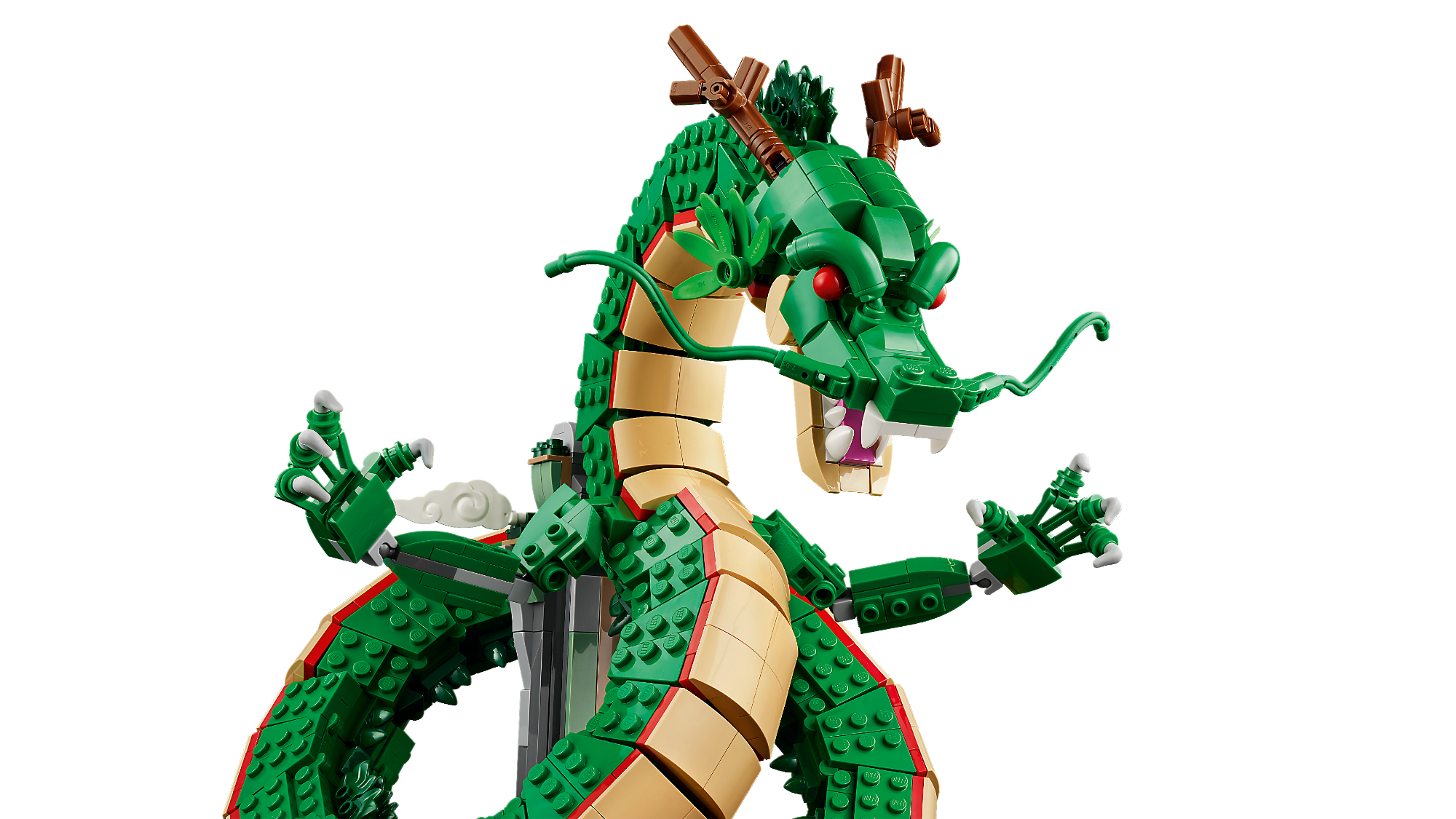 LEGO Icons Dragon Ball Shenron & Goku (11390) building set: Side View (Up Close)